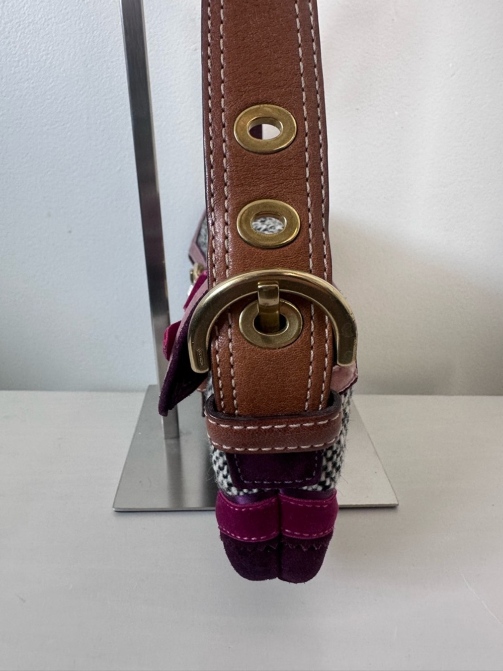 Vintage Coach SoHo Tweed Demi Flap Bag! - Picture 6 of 12